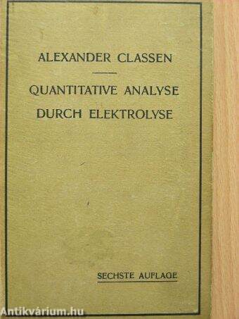 Quantitative analyse durch elektrolyse