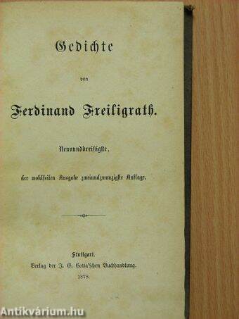 Gedichte von Ferdinand Freiligrath