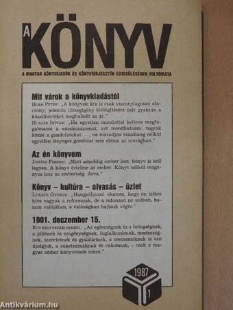 A könyv 1987. január