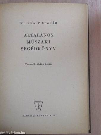 Általános műszaki segédkönyv