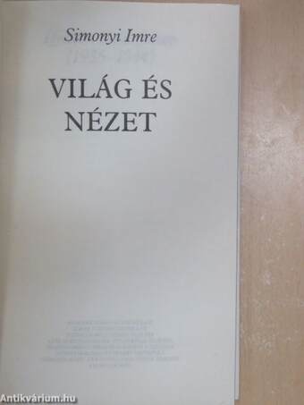 Világ és nézet