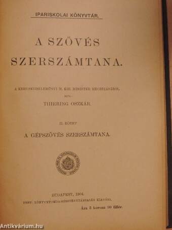 A szövés szerszámtana II.