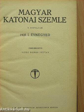 Magyar Katonai Szemle 1935.
