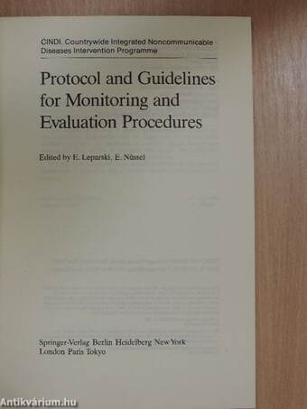 Protocol and Guidelines for Monitoring and Evaluation Procedures