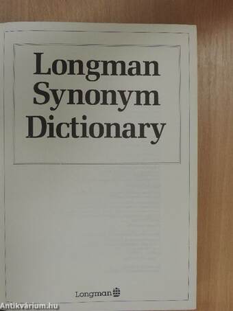 Longman Synonym Dictionary