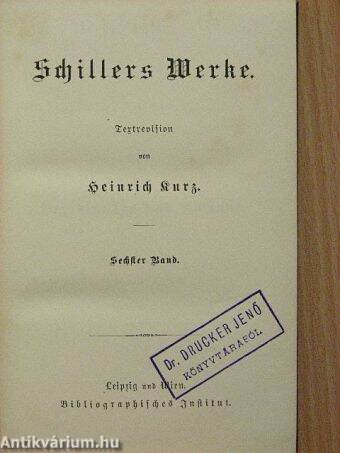 Schillers Werke VI. (gótbetűs)