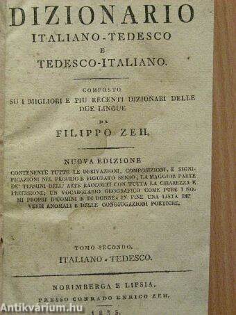 Nuovo Dizionario Italiano-Tedesco e Tedesco-Italiano