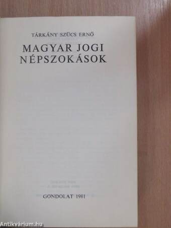 Magyar jogi népszokások