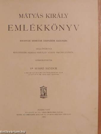 Mátyás király emlékkönyv