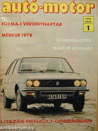 Autó-Motor 1978. január-december/Autó-Motor magazin 1978. nyár-ősz