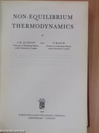 Non-Equilibrium Thermodynamics