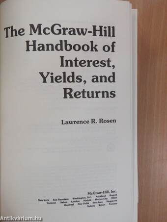 The McGraw-Hill Handbook of Interest, Yields, and Returns