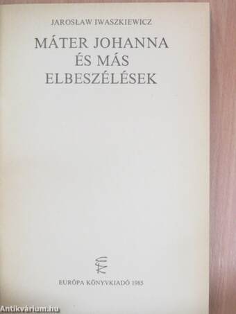 Máter Johanna és más elbeszélések