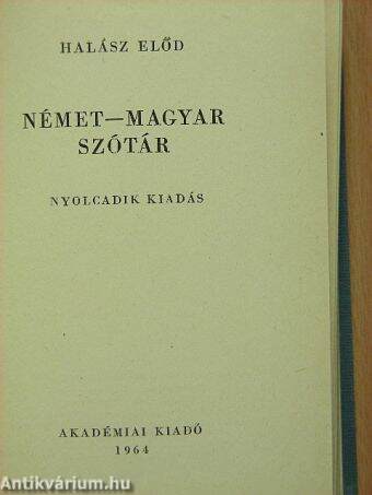 Német-magyar szótár