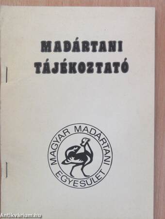 Madártani tájékoztató 1985. július-december