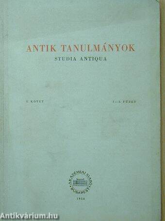 Antik tanulmányok 1954/1-3.