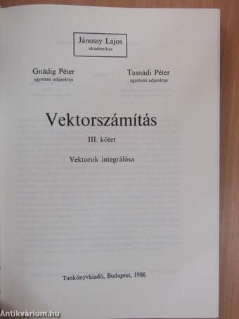 Vektorszámítás III.