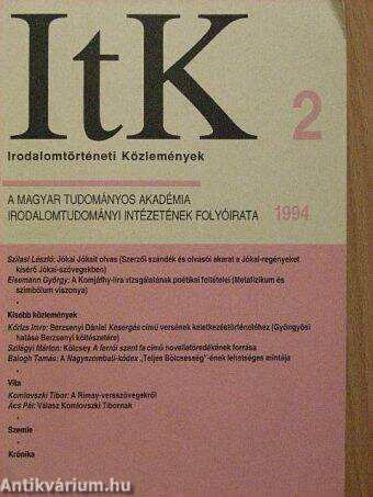 Irodalomtörténeti Közlemények 1994/2.