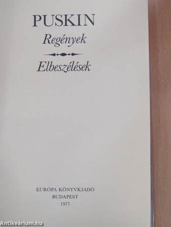 Regények/Elbeszélések