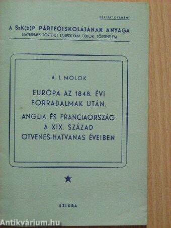 Európa az 1848. évi forradalmak után/Anglia és Franciaország a XIX. század ötvenes-hatvanas éveiben