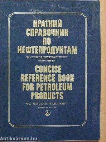 Concise reference book for petroleum products