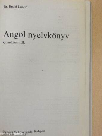 Angol nyelvkönyv III.