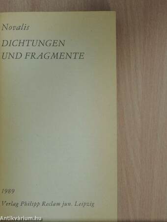 Dichtungen und Fragmente