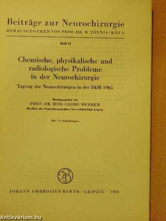 Chemische, physikalische und radiologische Probleme in der Neurochirurgie