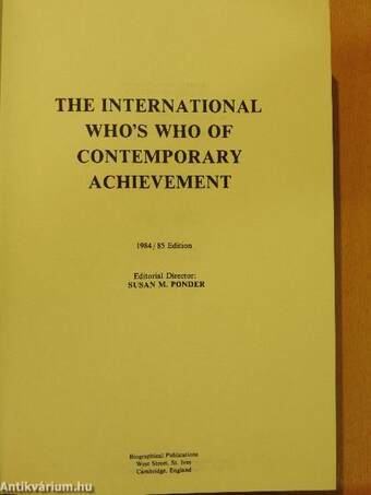 The International Who's Who of Contemporary Achievement