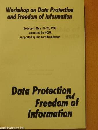 Data Protection and Freedom of Information