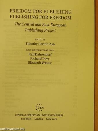 Freedom for Publishing, Publishing for Freedom