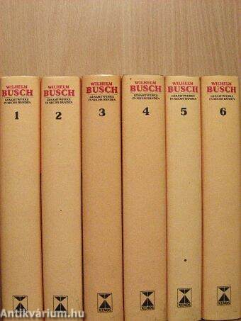 Wilhelm Busch gesamtwerke in sechs bänden 1-6.