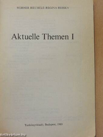 Aktuelle Themen I.