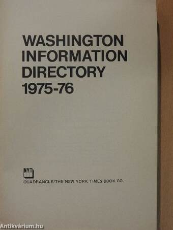 Washington Information Directory 1975-76