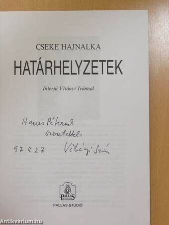 Határhelyzetek (dedikált példány)