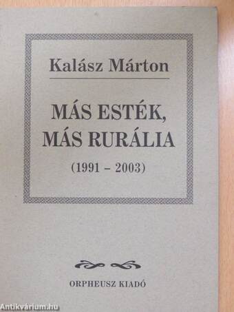 Más esték, más rurália (aláírt példány)