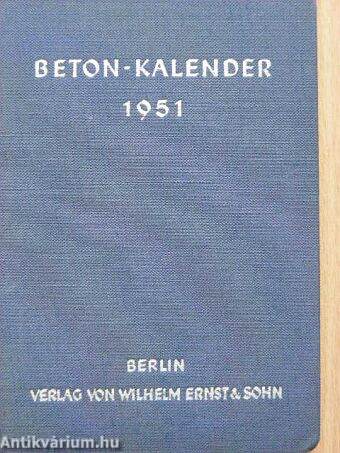 Beton-Kalender 1951.