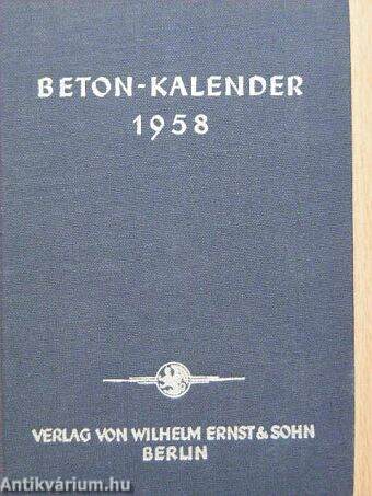 Beton-Kalender 1958.