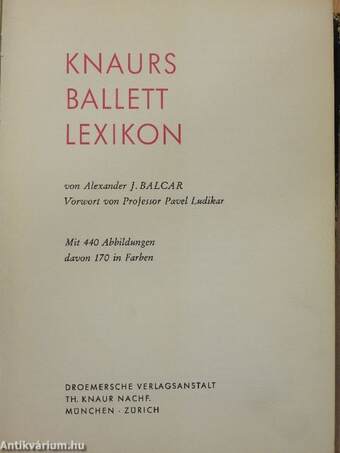 Knaurs Ballett Lexikon