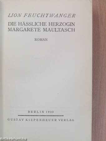 Die hässliche Herzogin Margarete Maultasch