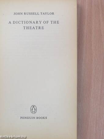 A Dictionary of the Theatre