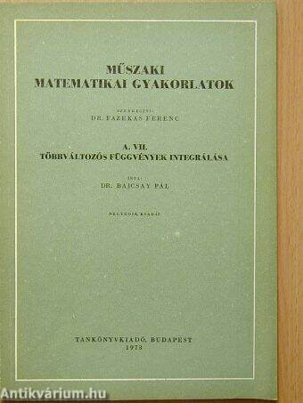 Műszaki matematikai gyakorlatok A. VII.