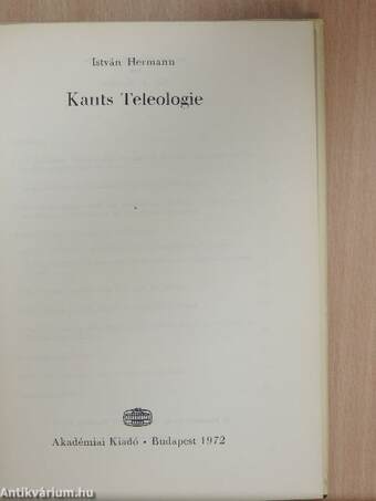 Kants Teleologie