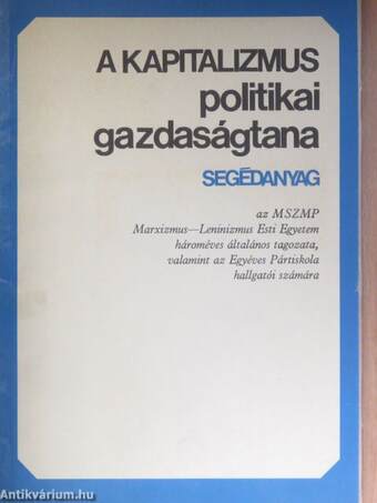 A kapitalizmus politikai gazdaságtana