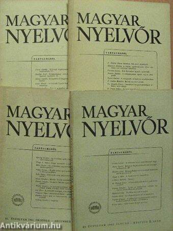 Magyar Nyelvőr 1961. január-december