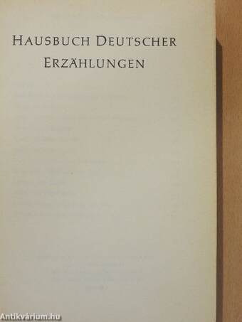 Hausbuch deutscher Erzählungen