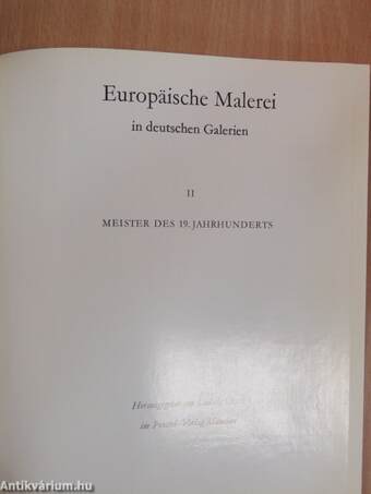 Europäische Malerei in deutschen Galerien II.