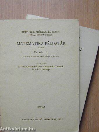 Matematikai példatár I-II.