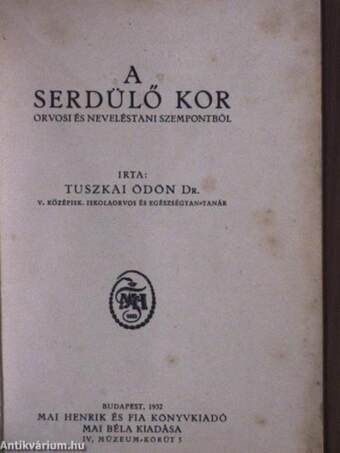 A serdülő kor