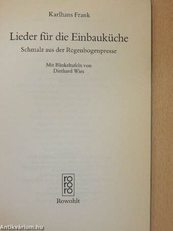 Lieder für die Einbauküche